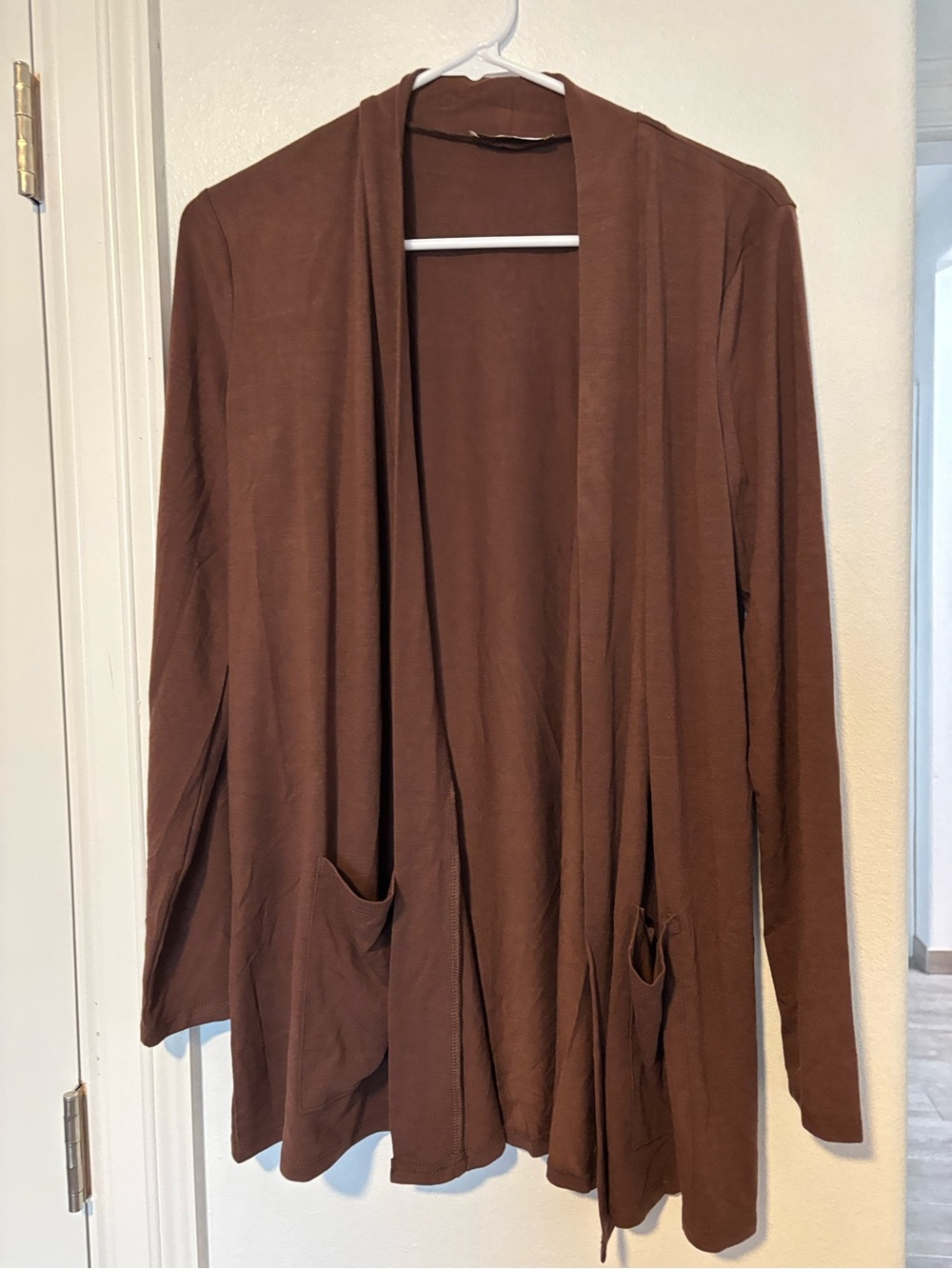 Zenana Brown Open-Front Women's Cardigan Sweater